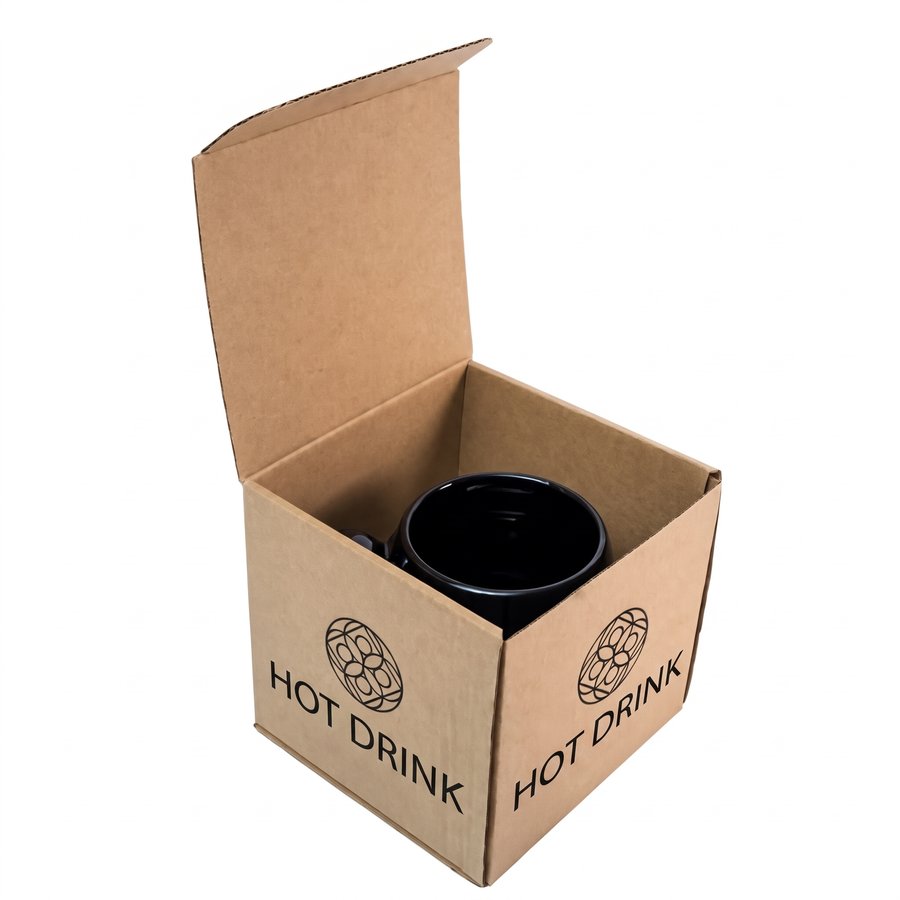 Corrugated Kraft Mug Box