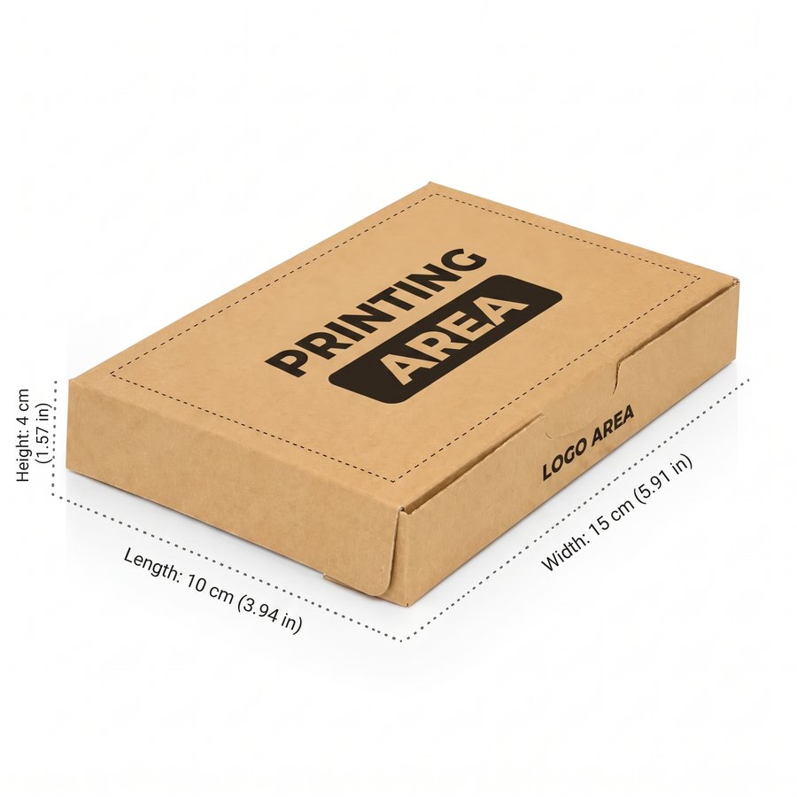 Kraft Pearlescent Baklava Box, Printed